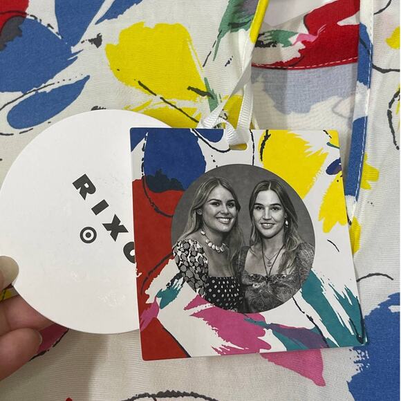 NEW RIXO X Target Floral Mock Neck Cascade Ruffle Dress Plus Size 28W/30W Spring - Picture 10 of 12